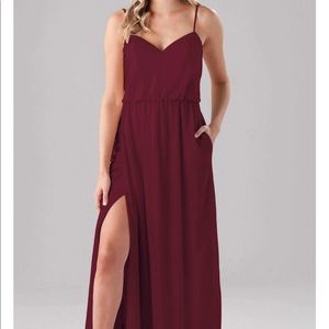 Bordeaux “Lauren” bridesmaid dress Kennedy blue